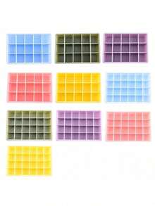 2 bucăți de matriță pentru cuburi de gheață, matriță din silicon pentru cuburi de gheață, cutie de gheață pentru frigider de mare capacitate, pătrată, fabricare convenabilă de gheață, ambalaj sigilat cu capac, potrivit pentru mâncarea pentru bebeluși, accesorii de bucătărie