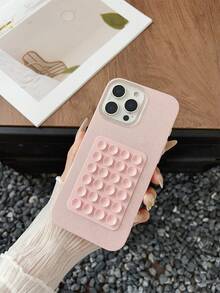 1个吸盘式闪光手机壳，2025年最新热销设计，带手机挂绳，防震硅胶壳，兼容三星Galaxy S25、S24、S24 Plus/S24+、S24 Ultra、S24 FE、S20、S21、S22、S23和11/11 Pro/11 Pro Max、12/12 Pro/12 Pro Max、13/13 Pro/13 Pro Max、14/14 Pro/14 Pro Max、15/15 Pro/15 Pro Max、16/16 Pro/16 Pro Max、16E，防水防摔防刮，国际版，非国内版 - 粉色 - 查看 2