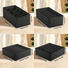 Bộ 4 giỏ đựng đồ cho bé, hộp đựng đồ bằng vải không dệt có thể gấp gọn với nhiều ngăn để đựng tất, đồ lót, áo ngực, cà vạt, khăn quàng cổ, đồ chơi trẻ em, giúp tiết kiệm không gian trong ngăn kéo. - Nhiều màu - Xem 11