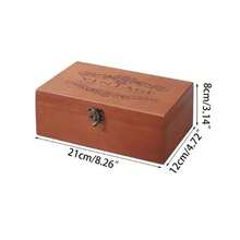 Caja de almacenamiento de alta calidad para embalaje de regalo, estilo magnífico, Color madera Vintage - L - Ver 2