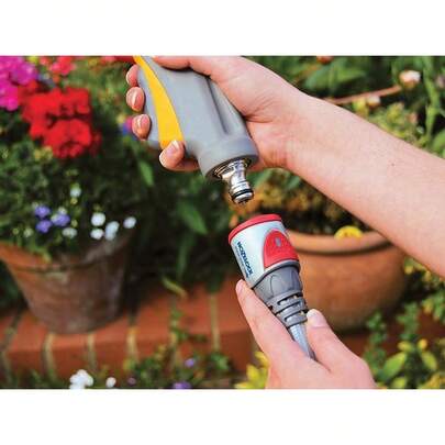 Hozelock 2035 Pro Metal Aquastop Hose Connector 12.5-15mm (1/2-5/8in) (Multi Colour) - (TK11990)