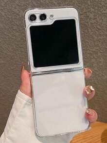 时尚半透明磨砂超薄外壳适用于三星 Galaxy Z Flip 7 6 5 4 3 Flip6 防震硬质 PC 透明超薄保护套防水防摔防刮 - 光面 - 查看 2