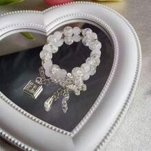 1条时尚、优雅、飘逸的多巴胺水晶蝴蝶渐变手链，适合女性日常佩戴、派对、情人节、返校季、圣诞节等场合。 - 粉色 - 查看 6