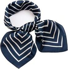 27 Inch Silk Feeling Scarf Square Satin Scarf Fashion Neck Scarfs Women - 41 Cat Black - 查看 5