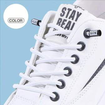 1 Pair No Tie Shoelaces, Elastic Slip-Proof Shoelaces For Adults, Suitable For Sneakers, Skate Shoes, Multi-Color, Shoes Accessories Gift Ideas