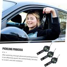 1pc Outdoor Survival Whistle Keychain High-Precision Compass Portable Emergency Whistle Pendant For Hiking And Camping Sleek For Easy Visibility