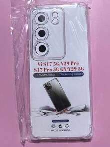 1 件透明防摔外壳，适用于 Vivo 系列、Vivo 手机透明防摔手机壳、手机壳、手机保护套、手机壳、手机套、四角防摔手机壳、透明手机壳、极简手机壳、纯色手机壳、透明手机壳、TPU 防摔手机壳（军用级防摔） - 無色 - 查看 47