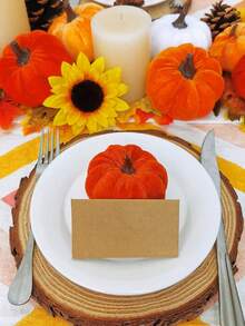 8 peças - Decoração de abóbora com tecido de espuma de veludo sintético, abóboras para decoração de outono, casa de fazenda, colheita de ação de graças, decoração, pequenas abóboras decorativas rústicas de colheita, abóboras de tecido de veludo, abóboras de espuma em ferrugem, laranja e branco para casa de fazenda, outono, casamento, peça central de mesa de ação de graças, decoração de lareira (cor aleatória)