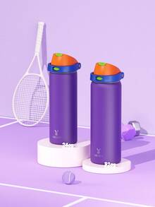 Meoky 32oz Vacuum Insulated Water Bottle With 2-In-1 Straw And Spout Lid, Insulated Cup, Keep Cold 24H, Leak-Proof, Fits In Car Cup Holder, Stainless Steel Tumbler For Sports, Travel, And School - Purple - View 8