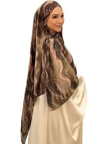 ZGMYC Watercolour Floral Printed Hijab Scarf For Women Soft Modal Cotton Instant Hijab Head Wraps Shawls Long Scarveshalloween - 顏色 22 - 查看 3