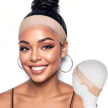 Wig Grip Band Women Adjustable: Wig Gripper With Ear-Cutouts Natural Lace Edge - Adjustable Non-Slip Off Band With Hook And Loop Comfortable Breathable No-Headache