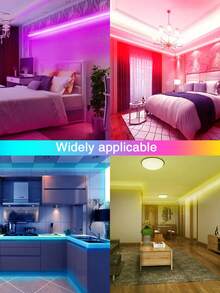 NBBUFF 16-100ft LED Strip Lights, Suitable For Room Decoration, Remote Control Color Changing Lights, Adjustable Color And Brightness, 6 DIY Modes, Applicable For Bedroom Decor, Home Decor, TV Backlight, Living Room, Halloween, Christmas Decoration, Also A Great Gift - Multicolor Light - View 8