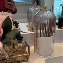 Elegant White And Gold Sliding Toothbrush Holder - 360 ° Rotating, Dustproof Bathroom Vanity Storage Box | Versatile Storage Toothbrushes, Toothpaste, Makeup Brushes, And More | Stylish Design With Transparent Door, Bathroom Tray, Bathroom Storage Box | Stylish Storage Box | Durable Plastic, Toothbrush Storage Box, Bathroom Tray, Bathroom Storage Box - 透明的 - 查看 11