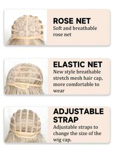 合成长卷发波浪洛丽塔假发带刘海双马尾女孩可爱金发角色扮演适合女性派对和万圣节 - 彩色 - 查看 5