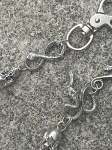 2025 New Model Original Double Snake Skull Pants Chain Fashion Male Woman Rock And Roll Y2K Luxury Accessories Key Chain