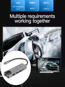 One-To-Five Type-C 4K High-Definition HDTV With PD 100W Charging USB 3.0 And USB 2.0 Data Transmission Expansion Dock