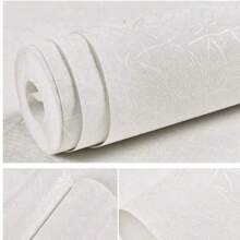 1 Rollo de papel tapiz de lino gris claro para decoración del hogar, autoadhesivo, despegable y pegajoso para dormitorio, comedor, cocina, gabinetes, paredes, mostradores, muebles, renovación de habitaciones, decoración de salas de estar. Resistente a la humedad y removible.