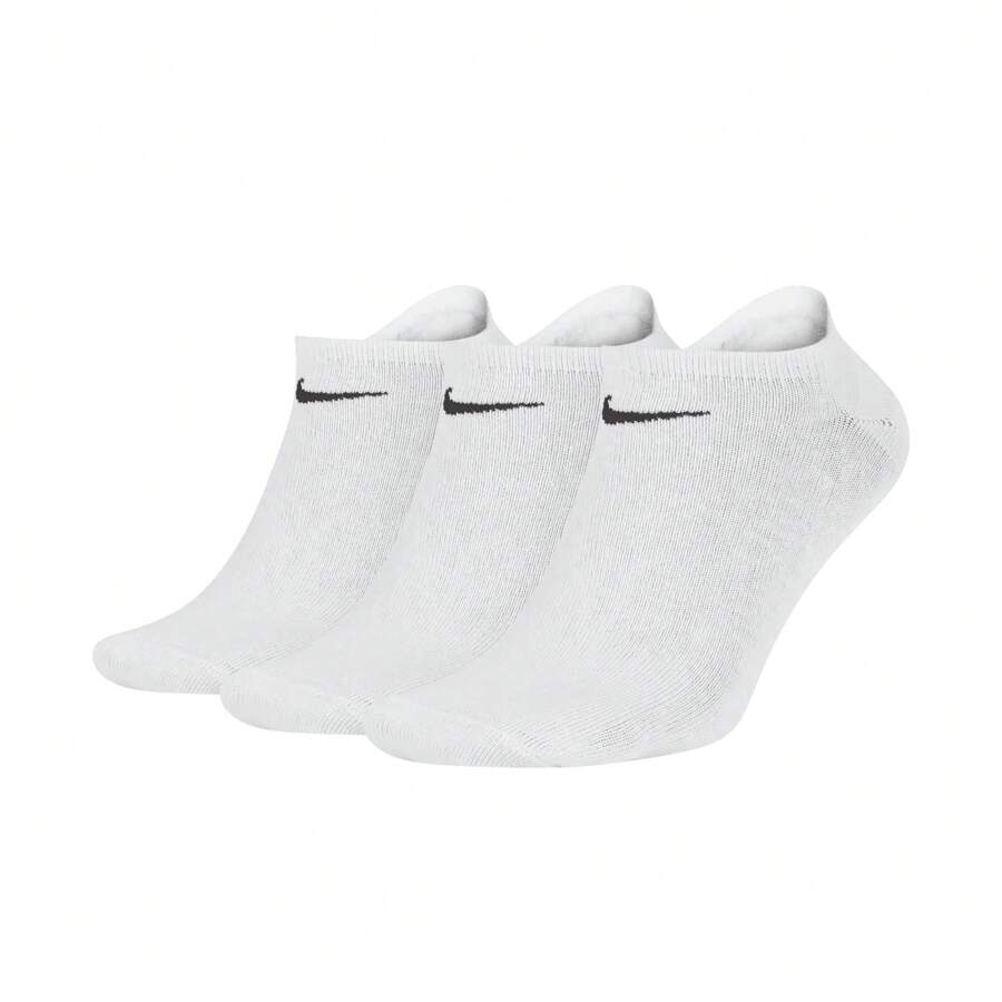 Nike Lightweight No Show Socks White FREE UK DELIVERY  3 Pair Cotton/Nylon Machine Washable - 白色 - 查看 1