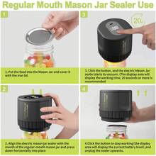 Cordless Mason Jar Vacuum Sealer, Wide Mouth & Regular Mouth Compatible, Ideal For Food Storage & Fermentation