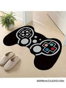 1pc Game Controller Shaped Carpet, Black Video Game Gamepad Rug, Gaming Gamer Carpet, For Boys Room, Gaming Enthusiast Decor Rug, Stylish Carpet, Shower Mat, Sofa Cushion, Home Decoration, Living Room Rug, Bedroom Rug, Entryway Rug, Kitchen Rug, Bathroom Rug, Study Room Rug - Multicolor - View 8