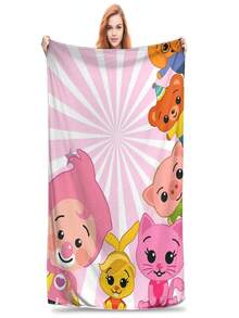 Plims Cartoon Joker Fleece Blankets Clown Awesome Throw Blankets For Bed Sofa Couchx150cm Bedspread,_2 - 白色 - 查看 1