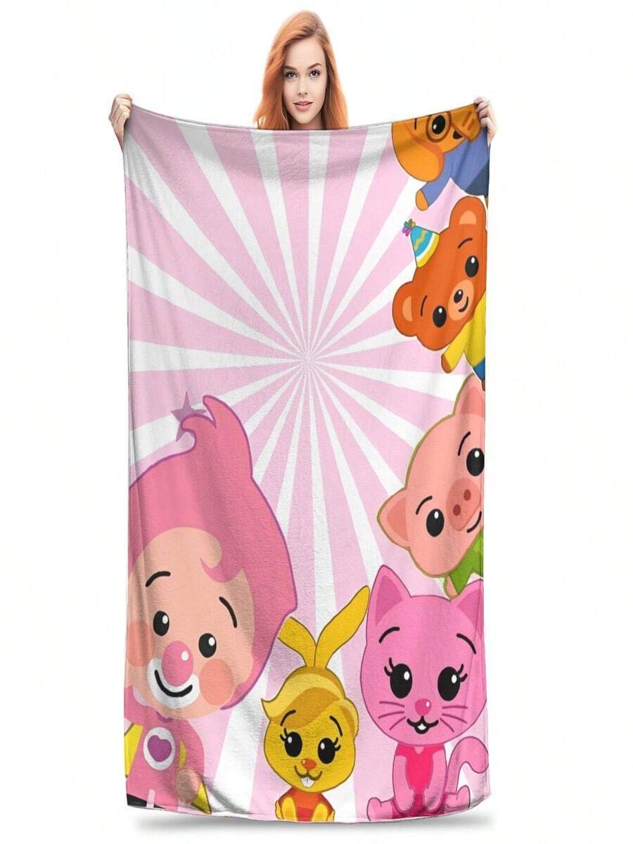 Plims Cartoon Joker Fleece Blankets Clown Awesome Throw Blankets For Bed Sofa Couchx150cm Bedspread,_2 - 白色 - 查看 1