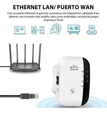 Repetidor Wi-Fi Extensor Señal Inalámbrico WPS 50m 2.4G LAN - Negro - Ver 3