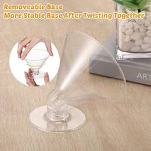 300 Pack Plastic Martini Glasses 5 Oz Disposable Cocktail Glasses Mini Martini Plastic Cups Dessert PVC Shot Glasses Unbreakable With Spoons For Weddings Party Wine Food Clear - Thông thoáng - Xem 4