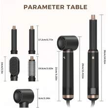 ATOPSKINS 五合一热风造型器/吹风机/直发器 - 可拆卸离子梳 | 蓬松造型，卷发棒/直发器 | 节日促销美发造型礼品 - 英規插(220-240V) - 查看 5