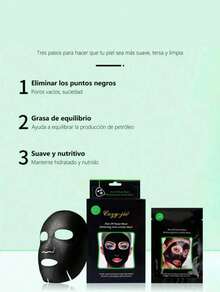 100 piezas Mascarilla Facial De Carbón/barro/puntos Negros (100 Piezas) 100 PIEZAS MASCARILLAS PARA ELIMINAR EL ACNE - Película de barro negro - Ver 5