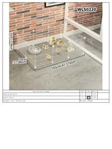 Large Size Cage, Home Use Breeding Pen, Chick Raising Enclosure, Rabbit Hutch With Anti-Escape Fence