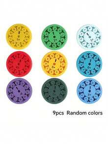 一套9个双面数学手指算术陀螺玩具（颜色随机）。这是一款寓教于乐的数学益智玩具，适合男孩女孩练习和锻炼算术技能。 - 彩色 - 查看 13