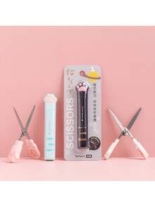 1 pieza Tijeras portátiles mini, con forma de garra de gato, creativas y lindas, de acero inoxidable multifuncionales, convenientes y seguras, herramientas de corte manual, adecuadas para manualidades, DIY y uso diario - perfectas para escuelas, oficinas y viajes, tijeras de arte, artículos de papelería, suministros de oficina, regalos