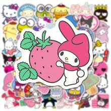SANRIO 50张三丽鸥可爱Melody、、贴纸，设计精美，适用于笔记本电脑、剪贴簿、手机装饰 - 彩色 - 查看 6