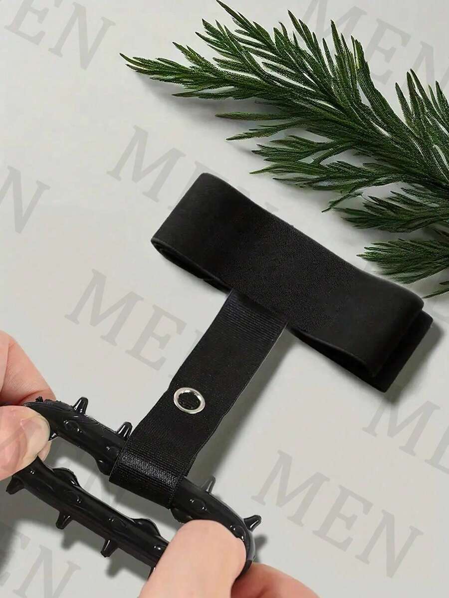 Ropa interior tipo suspensorio de color negro sólido y minimalista para hombres