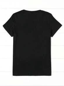Fashion Classic AC Print T-Shirt DC Men Women Cotton Hip Hop Oversized Tshirt Short Sleeve T Shirt Streetwear Top Tee For Fans Gift - 黑色 - 查看 2