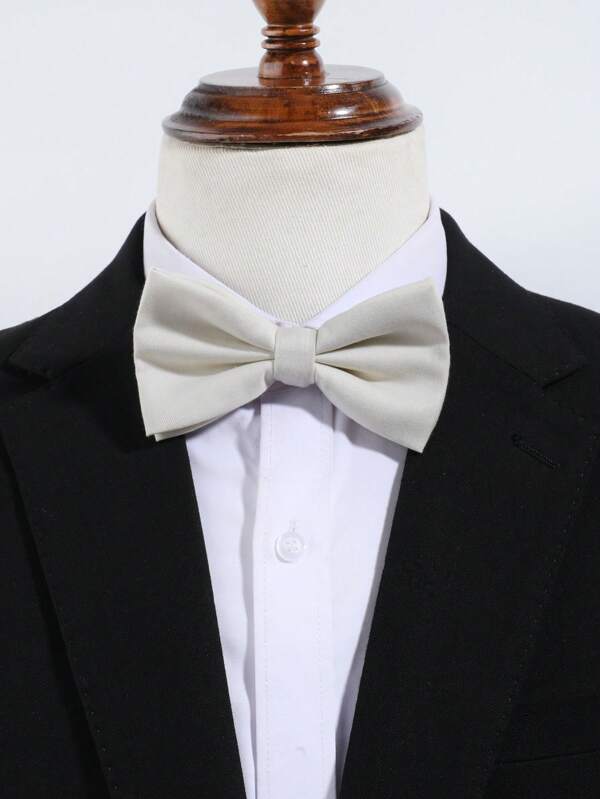 1 pieza Corbata de moño de unicolor simple de moda para hombres, versátil para la escuela, el escenario, la presentación, combinado con camisas formales