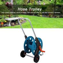 Garden Hose Reel Cart, Portable 2 Wheels Cart For Outside Storage Reel, 196 FT Hose Capacity, Water Hose Holder Storage Stand For Yard Lawn Farm Patio, With Quick Connector Adapter