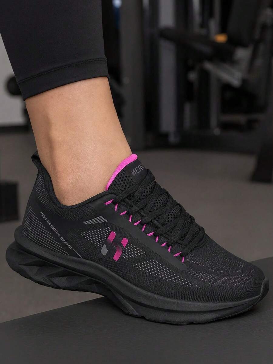 Women's Sports Shoes For Walking, Gym, Workouts, White Cloud Sole - 玫紅色 - 查看 1
