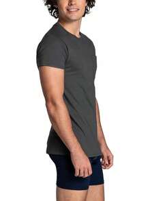 Mens Pocket Tee Undershirts, Wicking &, Short Sleeve Pocket-Shirts, Breathable Comfort - 多種大地色系 - 6 件裝 - 口袋裝 - 查看 7