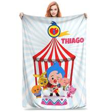 Joker Plims Cartoon Knitted Blanket Flannel Throw Blanket Summer Air Conditioning Personalised Soft Warm Bedsprea, (2) - trắng - Xem 2