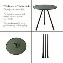 Balcony Mini Garden Table - Space Saving Foldable Design, Waterproof Round Table Top, Weather Resistant Metal For Small Space Decoration, 2 Layers Height 13.8/22 Inches, Suitable For Gardens, Balconies, Backyards, Porches, Deck, Camping, Folding Table - Green - xanh quân đội - Xem 9