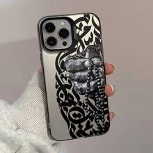 Ốp điện thoại khắc họa tiết Hồi giáo, cá nhân hóa, tương thích với iPhone 16 Pro Max, 15/14 Plus, 13, 12, 11. - Khung đen Xám bạc - Xem 3