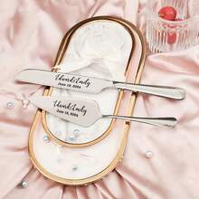 Juego personalizado grabado para cortar el pastel de boda - Servidor y cuchillo de pastel de acero inoxidable personalizado con nombres/fechas, elegante regalo para la ducha nupcial, recuerdo de aniversario, regalo de boda para la novia y el novio (envío gratis), vajilla personalizada, renovación del hogar - multicolor - Ver 3