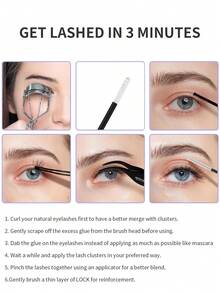 2pcs Clear False Eyelash Glue & Sealant - Waterproof, Long-Lasting, Strong Hold, Gentle & Hypoallergenic Lash Adhesive For Strip And Cluster Lashes, Ideal For Sensitive Eyes And DIY Home Use(6ml) - trắng - Xem 5