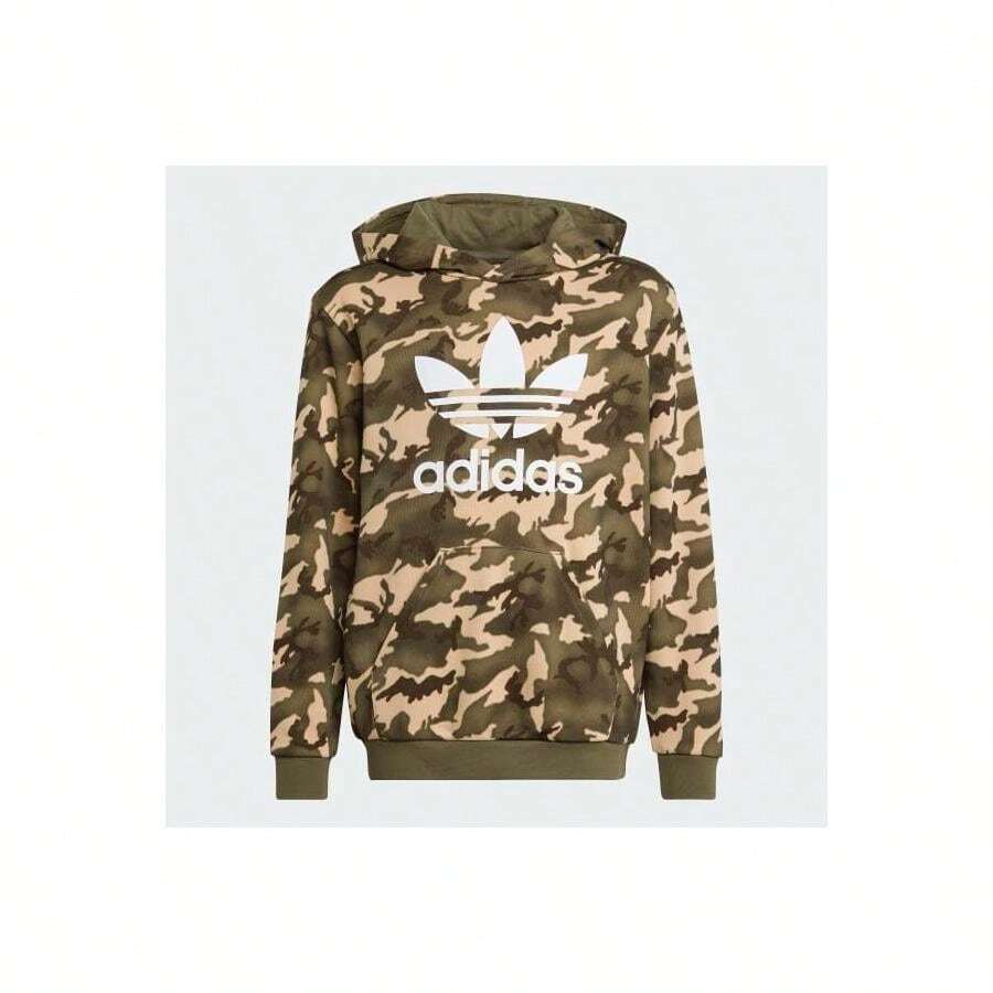 Adidas Hoodie Youth Medium Multicolor Cotton Camouflage Full Zip Pockets GBO172 - 彩色 - 查看 1