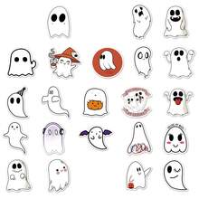 50pcs Cute Ghost Stickers, Creative Graffiti Stickers For Luggage, Skateboard, Tablet, Cartoon Decorative Stickers - Multicolor - View 5