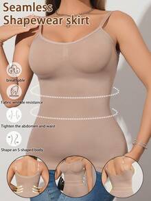 1 pieza Body moldeador de cintura sin costuras para mujer - Albaricoque - Ver 1