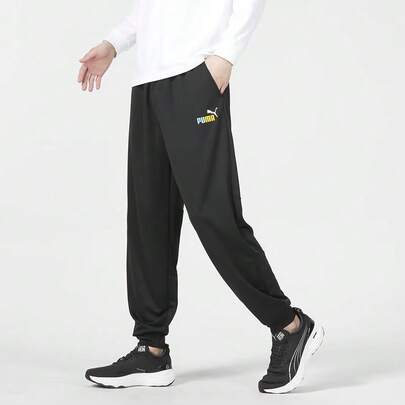 Puma 男女通用运动裤，新款秋季基础款简约休闲舒适抽绳运动裤 678007-01