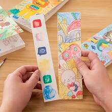 1 Set Kids Watercolor Coloring Books, Student Painting & Coloring Books, Coloring Papers With Built-In Watercolor Pens, Suitable For Halloween, Thanksgiving, Christmas And Easter Gifts - Multicolor - View 12